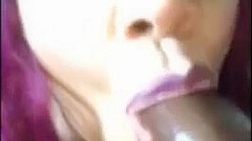 Boquete TS Interracial Caseiro com Pauzão Preto e Gozada no Rosto