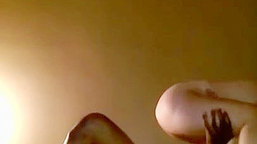 Esguicho Interracial Caseiro com Pau Preto Grande