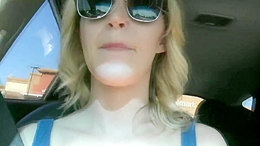 MILF Exibicionista Safada Gozando e Piscando Porra em Público