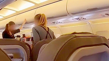 Boquete Arriscado no Avião com Foda Selvagem Caseira