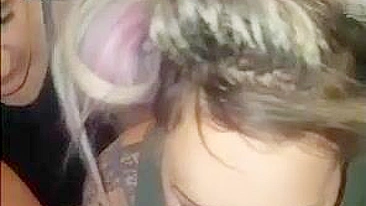 Gata Loira de Peitões em Chupada em Grupo Pornô Caseiro