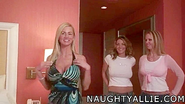Festa Swinguer Selvagem com MILFs Loira Peitudas e Maridos Cornos