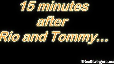 Esposa Ninfomaníaca em Orgia Bissexual com Gozadas Swingueiras