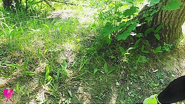 Chupada e foda rápida na mata com namorada nerd tarada