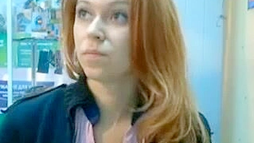 Russa Safada Faz Show Nu no Trabalho pela Cam