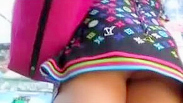 Pernas Gostosas de Latina em Upskirt Voyeur Candid