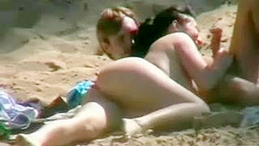 Boquete Safado na Praia com Frases Francesas Imorais