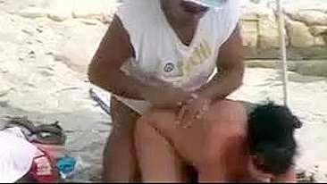 Casal Idoso Sexy Pego na Câmera Secreta Transando na Praia