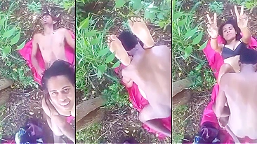 Vazou MMS Desi! Novinhos safados transando na selva e são pegos no flagra!
