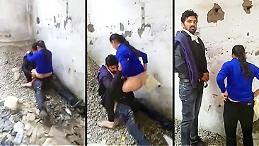 Vazou MMS Desi! Garoto espia esposa indiana traindo com colega ao ar livre!