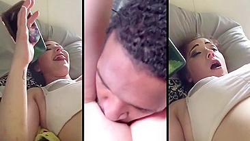 Meu padrasto me lambe enquanto falo no telefone com a mãe